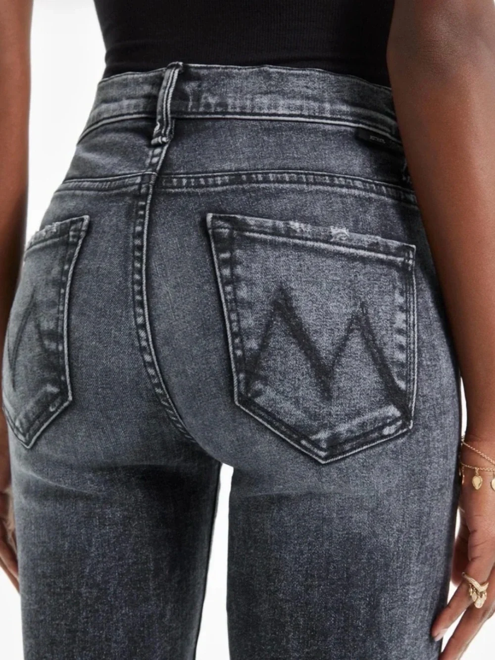 Mother Denim - The Insider Crop Step Fray in Train‎ Stops Size 27